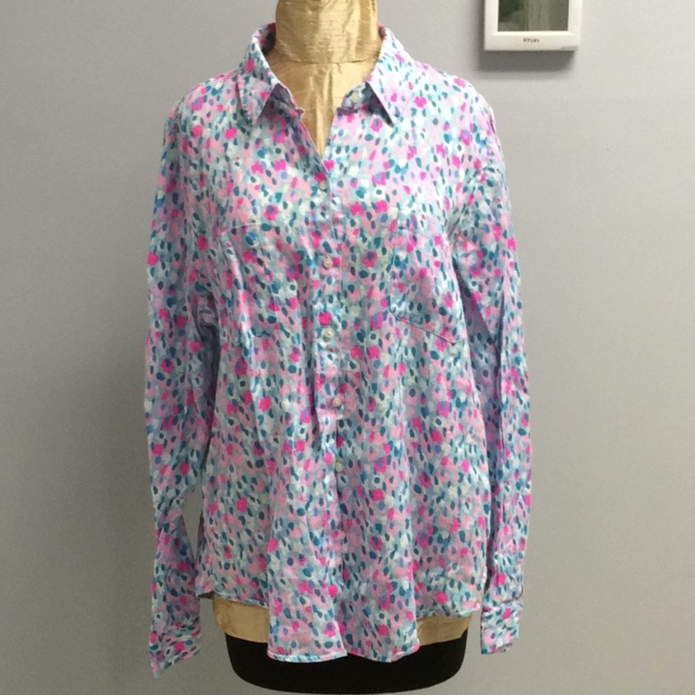 Lilly Pulitzer Sea view button down top